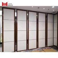 Luxury wooden surface soundproof acoustic movable folding wall partition dwg for mobile office wall