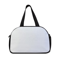 Sac de voyage unisexe en coton vierge durable avec fermeture éclair, compartiment à chaussures, personnalisable par sublimation pour le sport et la gym