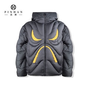 Chaqueta de moda para hombre, estilo chino, elemento de maquillaje Facial, diseño de costura, chaqueta acolchada rellena de pato para invierno - Product Image 1