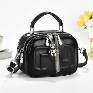 2026 Trendy Women's Crossbody Shoulder Bag with Zipper Closure Polyester Lining Small <b>Square</b> Design-High-End Fashionable Handbag - Product Image 6