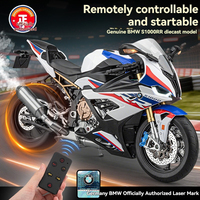 Nouvelle moto RC 2026 en métal moulé sous pression 1:6 sous licence officielle BMW S1000RR avec fonction de pulvérisation, jouet électrique ludique, nouveauté high-tech pour garçons