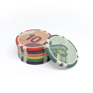 Fichas de póquer de cerámica de 10g, 8 rayas de diámetro, 39, 43, 45, 46, 48,5, 50, 52, 55mm, valor en efectivo personalizado, para jugar, venta al por mayor - Product Image 3