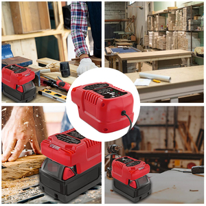Mini Cargador Rápido para Batería de Litio Milwaukee M18 de 18V, Cargador de Batería Compacto de 2A, Reemplazo para 48-11-1850 1860 1815 1890 - Product Image 6