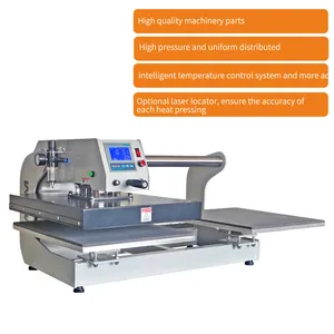 Hoge Kwaliteit T-shirt Printing Sublimatie Machine 16X20 40X50Cm Semi Automatische Dubbele Station Pneumatische Warmte persmachine