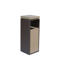 Conteneur à déchets rectangulaire en métal de grande taille pour extérieur, poubelle de jardin, poubelle de rue, bac à ordures commercial en acier