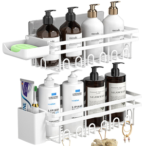 Stainless Steel Corner <strong>Shower</strong> Caddy Self Adhesive Toilet Rack Organizer Portable Corner Bathroom <strong>Shower</strong> Shelf <strong>Storage</strong> for <strong>Shower</strong> - Product Image 5
