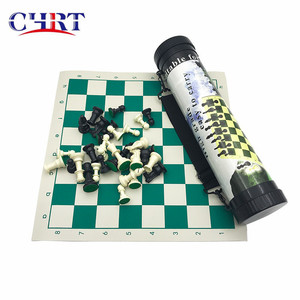 CHRT pieces chess board Folding Board Family Travel Outdoor Portable Cylinder Tote Box Chess Set with chess game