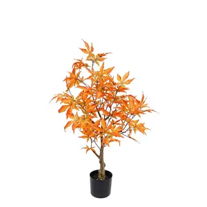 Easy — arbre décoratif Orange, 78cm, installation en chine, plante artificielle, Pot en plastique pour décoration de jardin, de mariage, maison