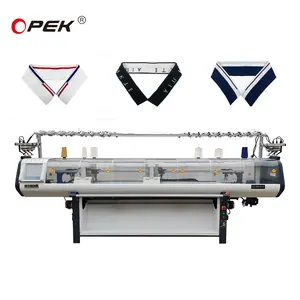 High Production Collars Flat Type Jacquard 1+1 Carriage System Computerized Flat Knitting Machine Collar and Cuff Making Machine