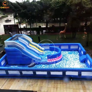 Balles gonflables pour enfants, terrain de jeux extérieur et intérieur, avec toboggan et trampoline, nouvelle collection - Product Image 1