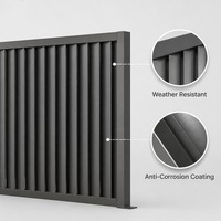 Panneaux de clôture en aluminium pour la protection de la vie privée, résistants à la rouille et à la corrosion, clôture décorative en métal pour jardin et cour, pour projets résidentiels