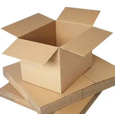 Papieren Golfkartonnen Doos Doos Met Print Logo Groothandel Aanpassen Logo Ambachtelijke Verzending Container Bak Voor Opslag