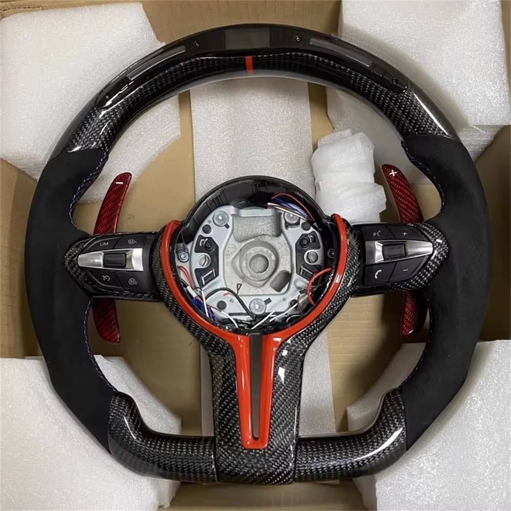 Volante de Cuero y Fibra de Carbono E90