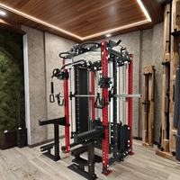 Équipement de gymnastique Rack d'entraînement multifonctionnel avec câble Croisé Rack fonctionnel Squat Machine Smith