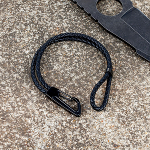 Men's Geometric Double Strand Braided <b>Leather</b> <b>Bracelet</b> Black Metal Buckle Outdoor Style Jewelry L005 - Product Image 3