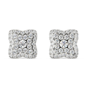 Boucles d'oreilles clous en diamant de laboratoire pour femme RATAN JEWELS en or rose et argent, taille brillant, certifiées IGI, bijoux tendance pour tous les jours - Product Image 4