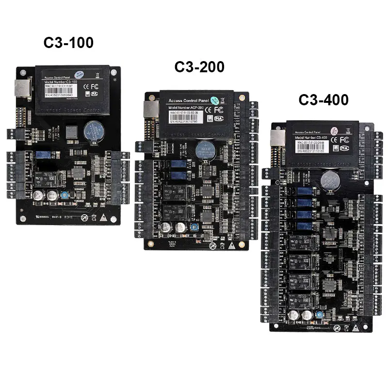 ZK C3-100 C3-200 C3-400 basé sur IP 1 2 4 porte panneau de contrôle d'accès système de carte contrôleur d'accès avec logiciel gratuit SDK
