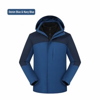 Veste de ski professionnelle pour homme avec doublure amovible 3 en 1, imperméable, coque rigide avec fermeture éclair YKK et polaire détachable