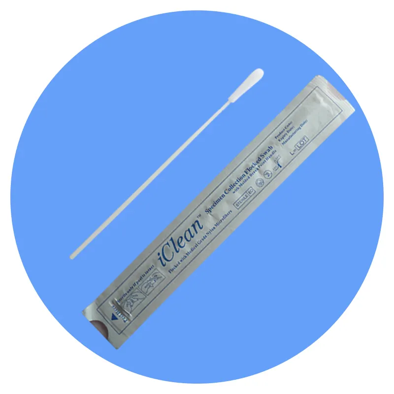 Labor proben entnahme Throat Test Buccal Flocked Oral Swab Sticks Tupfer Kit
