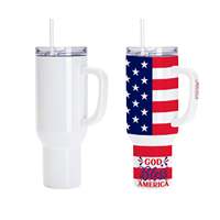 Tasse de voyage à café personnalisée de 40oz en acier inoxydable avec poignée imprimable résistante à la chaleur