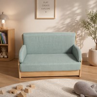 Canapé double pour enfants Chuangjin, fauteuil rembourré 2 places, structure en bois massif pour la maternelle Montessori, vente en gros