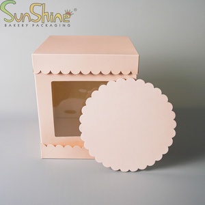Wholesale Cheap 8 10 12 Inch Tall Cake Box With Clear Window Extra Tall Cake Box Cardboard Cake Pop <b>Boxes</b> Wholesale - Product Image 5