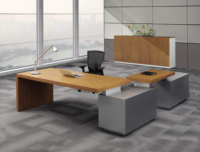 Table de directeur moderne en bois massif Bureau d'ordinateur Bureau personnalisé Table de bureau pour gestionnaires/patron/PDG