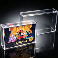 Boîte de présentation transparente en acrylique personnalisée avec couvercle magnétique et protection UV pour boîte de boosters Lorcana