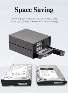 Unestech 5.25 "Caixa De Disco Rígido Externo Móvel HDD SAS Interface De Alumínio para Computador SATA Armazenamento 3.5" Discos Rígidos - Product Image 2
