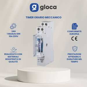 Minuteur mécanique Gloca 24H 1 Din Module 16A 220V Interrupteur minuterie à commande manuelle - Product Image 5