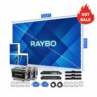 Système de mur vidéo LED clé en main RAYBO P1.9 P2.6 P3.9 Never Black, écran flexible incurvé pour location intérieure, panneau d'affichage de scène