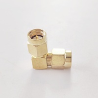 Adaptador Coaxial RF SMA Macho a SMA Macho, Conector de Ángulo Recto
