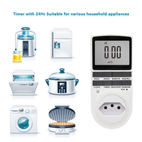 BR Plug Electronic Digital Timer Switch Socket Temporizador de cocina Salida Programable Timing Socket Control