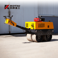KOTAI KD005 Mini rouleau à double tambour avec moteur Changfa et rayon de braquage court pour machine de compactage de sol de route asphaltée