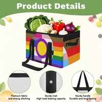 Panier de courses pliable personnalisé LGBTQIA Gay Rainbow Pride, panier de transport écologique pour événements promotionnels et achats en gros d'épicerie