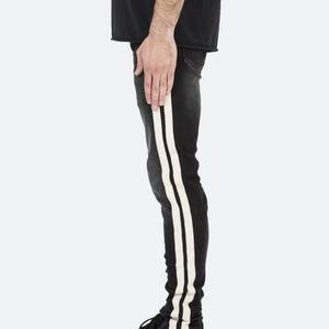 Pantalones Vaqueros Ajustados de Mezclilla Elástica para Hombre, Diseño Moderno, Fabricados en China, Venta al Por Mayor, con Rayas Laterales - Product Image 5