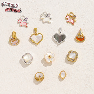 Nantong Mother Of Pearl Unicorn Heart Charm Pendant DIY Jewelry Making Accessories For Bracelet Necklace Craft 80-110 Characters - Product Image 2