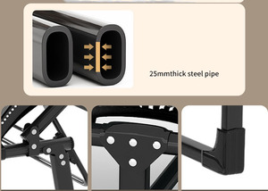 Metal <strong>Folding</strong> <strong>Bed</strong> <strong>Backrest</strong> Nap Lounge Chair Home <strong>Folding</strong> Single <strong>Bed</strong> - Product Image 2