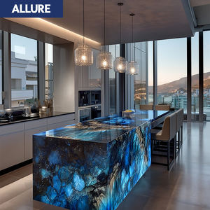 Juegos Completos de Gabinetes de Cocina Modernos de Lujo en Aluminio con Acabado Brillante Allure, Esquineros Mágicos Negros de Madera, Listos para Armar - Product Image 3