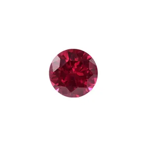 8# Big Size 11mm 12mm 13mm Ruby Stone Synthetic Corundum 3A Quality AAA Loose Ruby Gemstone Round Cut Ruby