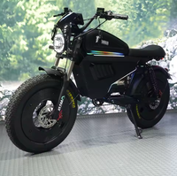 Vélo de montagne électrique Black Warrior 3000W Original 60V50AH Lithium à moteur central sans balais avec freins à disque hydrauliques et nouvelle armure LED