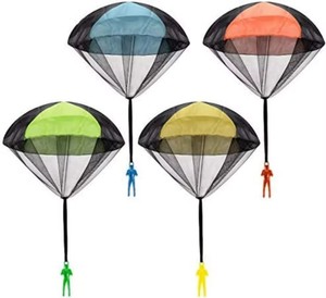 Juguetes voladores para niños, juego de buceo en el cielo al aire libre con herramienta de lanzamiento manual, paracaídas educativo colorido con figura de soldado para niños - Product Image 3