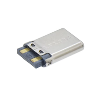 Simple Type C mâle pour charger 2 broches 2 Pad trou traversant connecteur USB C pour câble de chargeur coque en acier inoxydable
