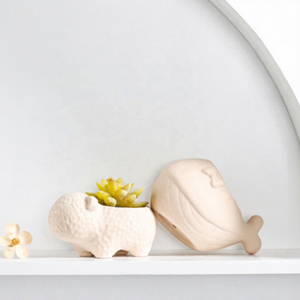 Vaso per Piante in Ceramica Bianca a Forma di Animale, Decorazione d'Interni Personalizzata per Piante Succulente - Product Image 3
