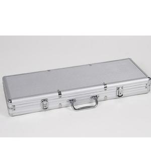 500pcs Sticker <strong>Poker</strong> <strong>Chip</strong> <strong>Set</strong> in Silver Aluminium case - Product Image 3