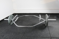 Barbel Baja Heksagonal Tahan Lama Pegangan Knurled Anti-Selip 142cm 23kg Universal Unisex