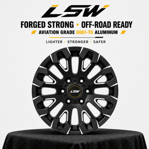 ล้อฟอร์จ LSR8009 ขนาด 8x165.1 17 18 20 นิ้ว ดีไซน์ใหม่มาแรง กำลังเป็นที่นิยม สีดำขัดเงา สำหรับรถฟอร์ด เชฟโรเลต แรม - Product Image 4