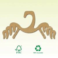 Cintre en papier écologique pour lingerie, soutien-gorge, culotte, maillot de bain, présentoir simple en carton kraft antidérapant avec extrémité dentelée pour la vente en gros GRS