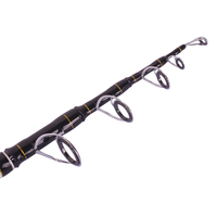 Caña de Pescar TEF 021 Premium 30T de Carbono de 4.2m de Largo, Caña de Pescar TELE SURF de 5 Secciones con Punta Sólida para Playa, Directo de Fábrica