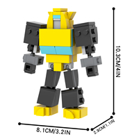 Bloques de Construcción MOOXI MOC1691, Robot Deformable Amarillo, Regalo DIY, Juego Educativo para Niños